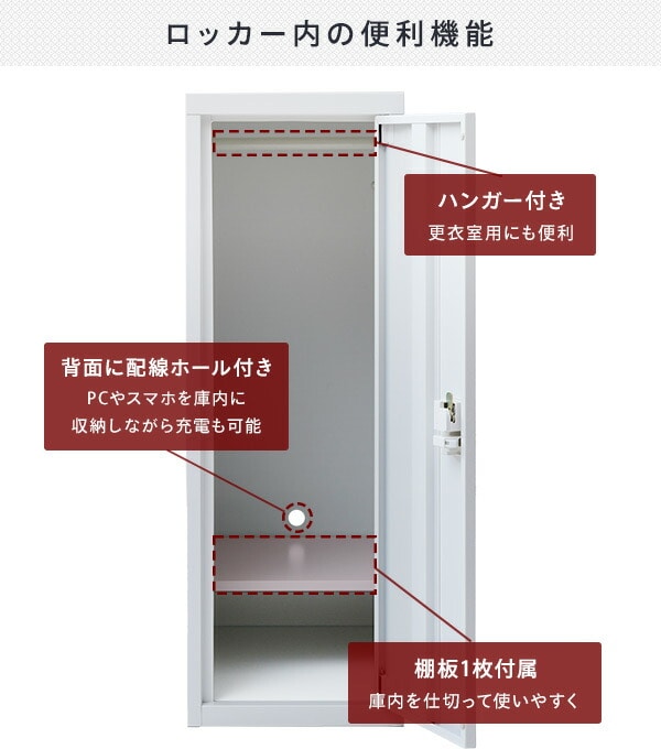 【10％オフクーポン対象】ユニット式ミニロッカー スリム スチールロッカー 鍵付き 幅30 奥行50 高さ90 RL-900H リヨーユウ [4]