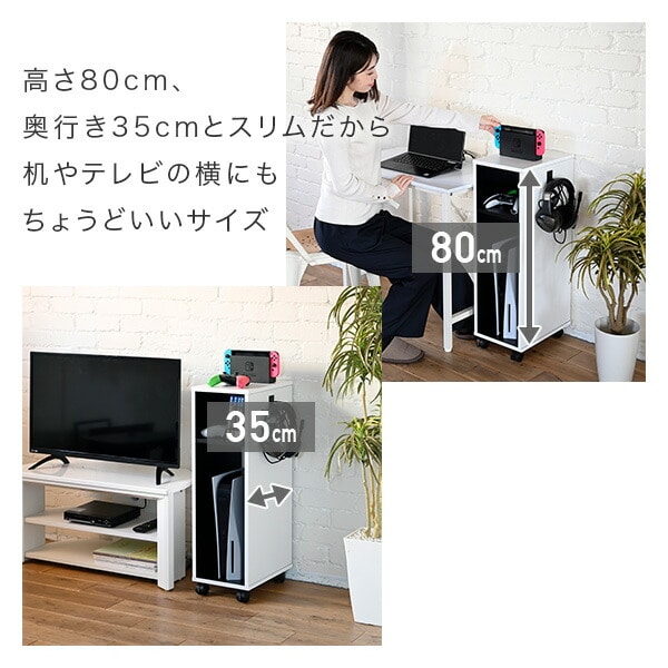 【10％オフクーポン対象】ゲームラック ゲーミングラック ゲーム機収納 PS5収納 キャスター付き 幅24 奥行35 高さ80cm FGR-8025 山善 YAMAZEN
										
											【会員登録でクーポンGET】 [3]