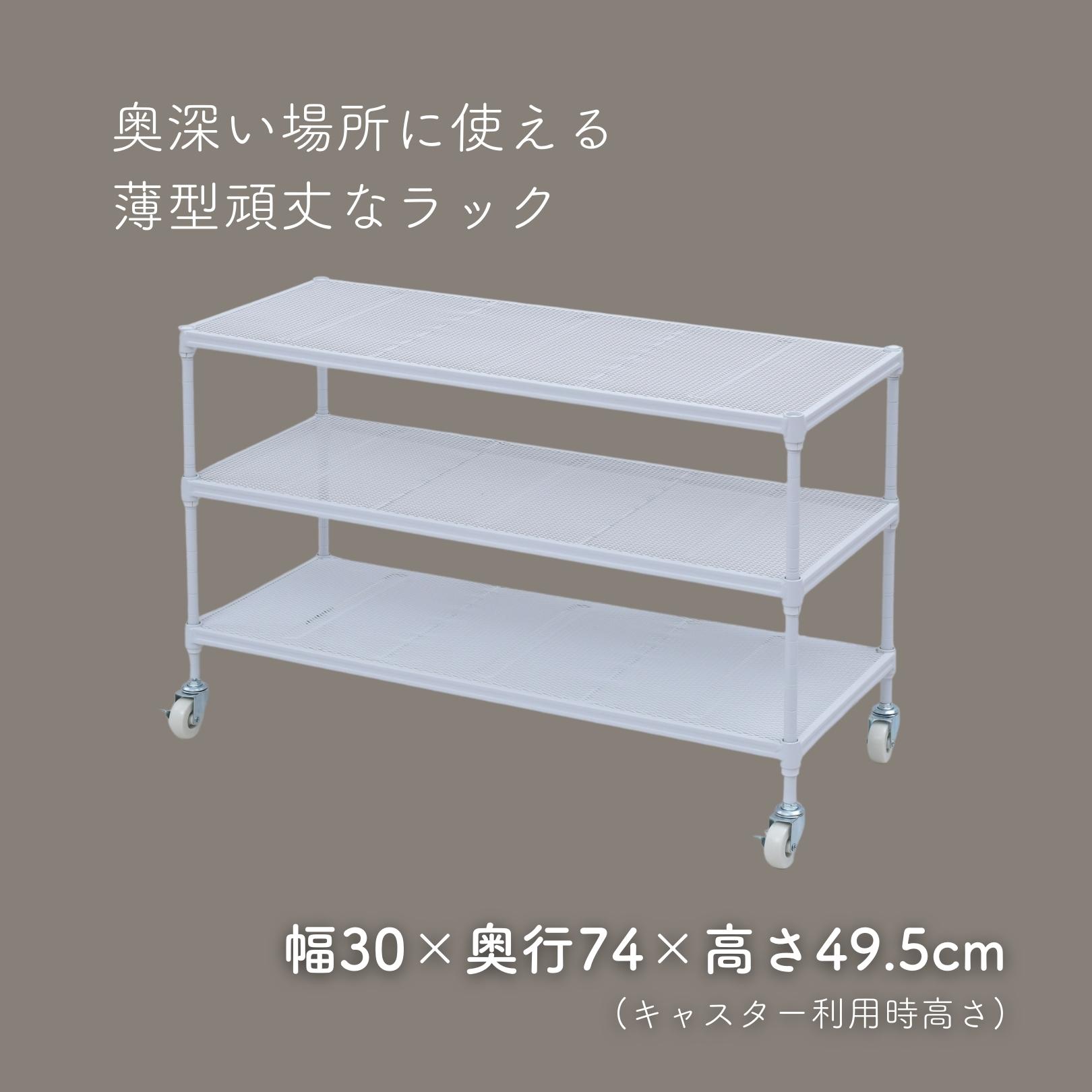 【10％オフクーポン対象】押入れラック キャスター付き 幅30 奥行74 高さ49.5cm LOR-50753C 山善 YAMAZEN
										
											【会員登録でクーポンGET】 [4]
