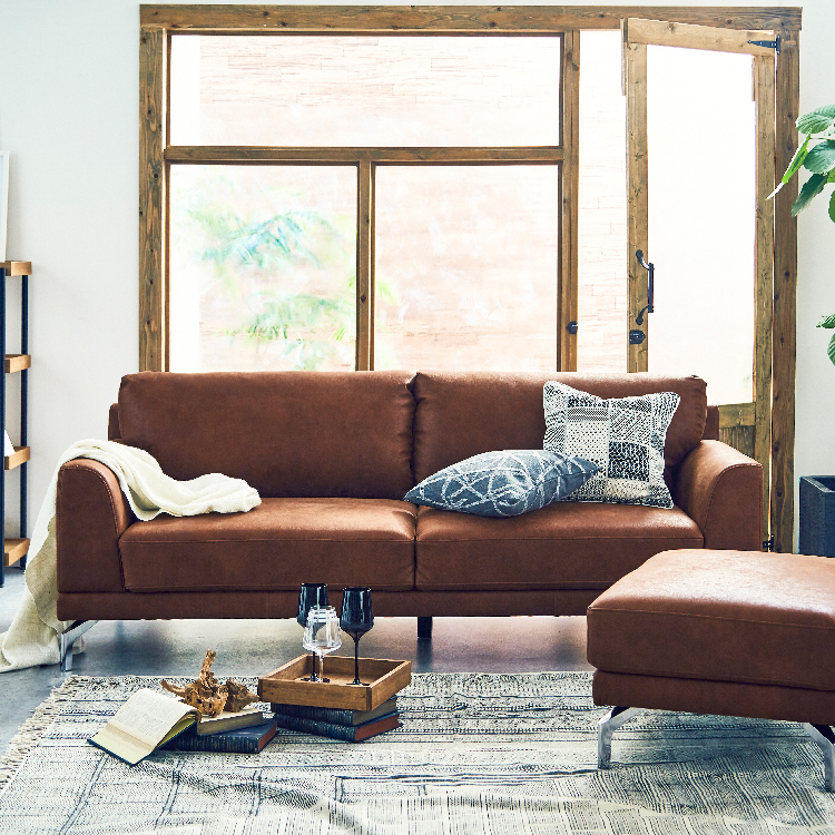 ロンバルディア オットマン レザーテックス [3]