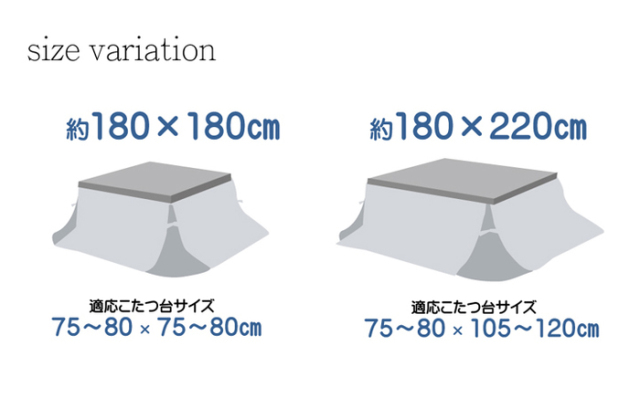 省スペースこたつ薄掛け布団単品 約180×220cm [5]