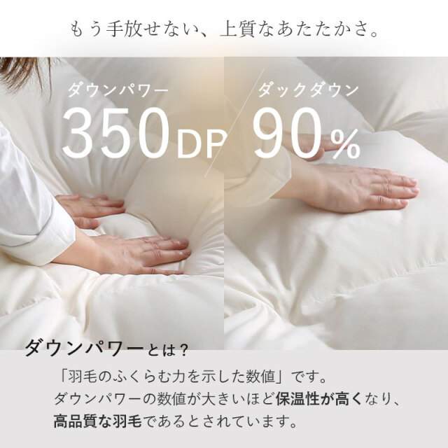 羽毛布団 本掛け WDD90％ DP350 セミダブル SD [3]