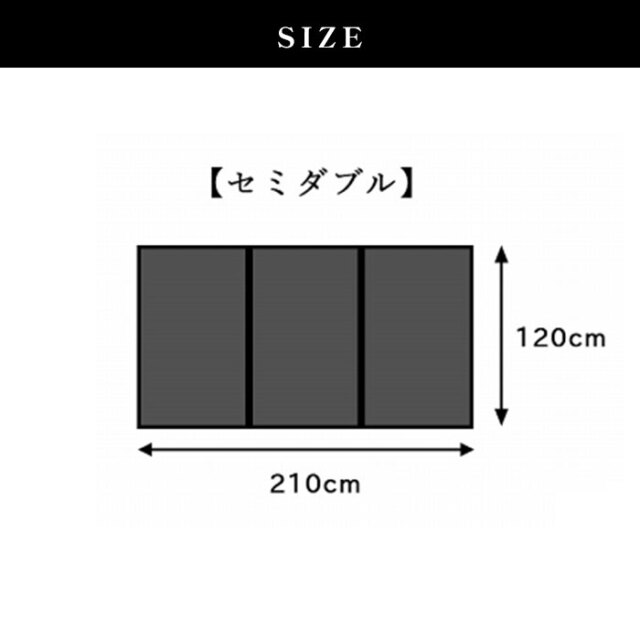 国産 軽量 い草 三つ折りマットレス 置き畳 フロアマット 約120×210cm [2]