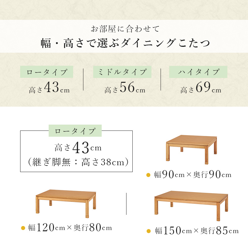 ◆ シェルタ コタツ 幅90cm 石英管ヒーター 2段階調整可能 ハイタイプ [5]