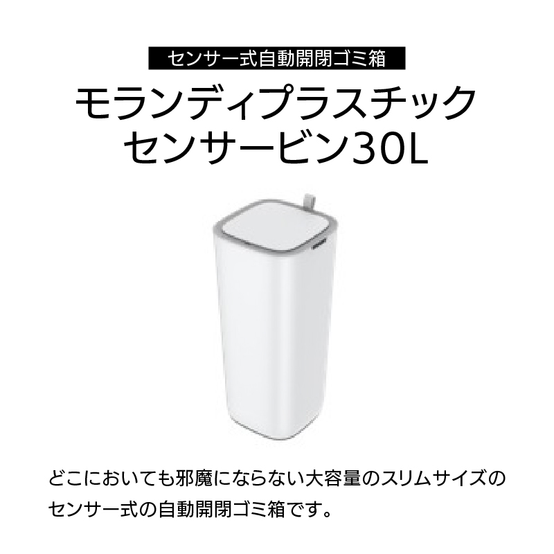 ◆ センサー式自動開閉 ゴミ箱 30L モランディプラスチック センサービン EKO [3]