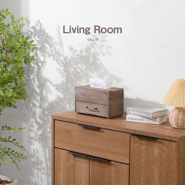 アンティーク ウッドボックス ティッシュボックス [5]