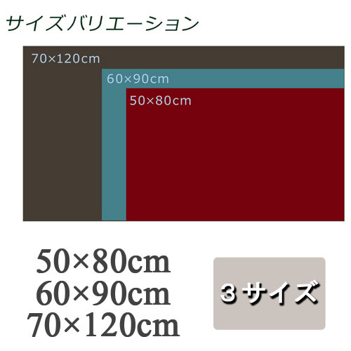 トルコ製 ウィルトン織り 玄関マット フォリア 約70×120cm [4]