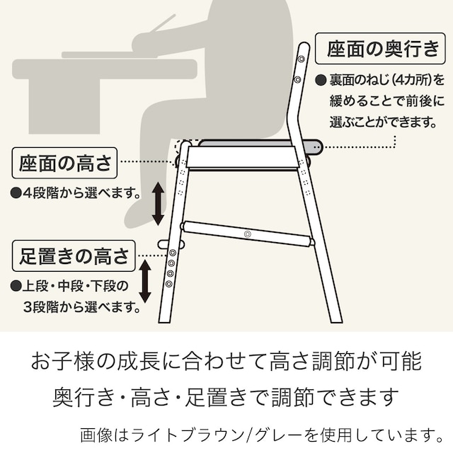 キッズチェア(HH23AV MBR/GY) [3]