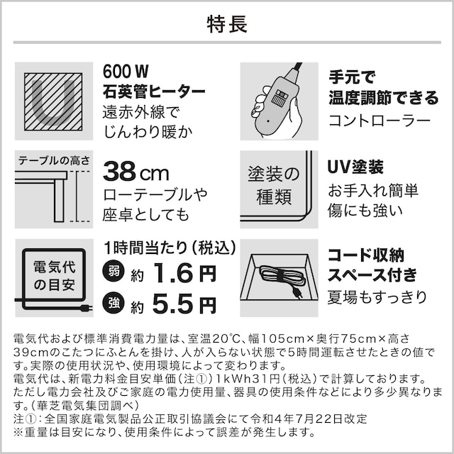 リビングこたつ(GC23 150 MBR) [3]