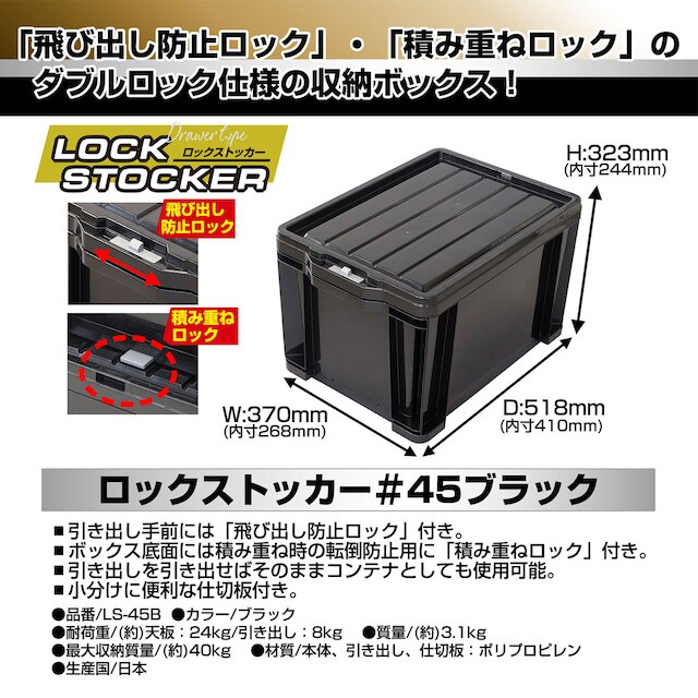 ロックストッカー45(幅38cm ブラック) [4]