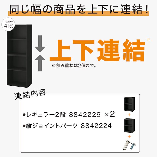 【ネット限定色】連結できるNカラボ レギュラー 4段(ブラック) [3]