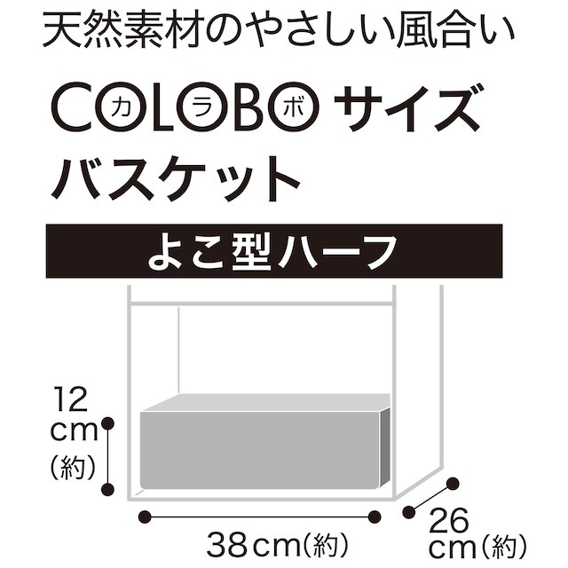 自然素材バスケット よこ型ハーフ(バンクアン) [3]