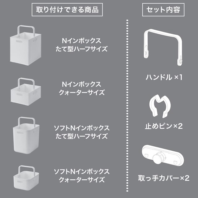 Nインボックス用ハンドル(たて型ハーフ/クォーターサイズ用) [2]