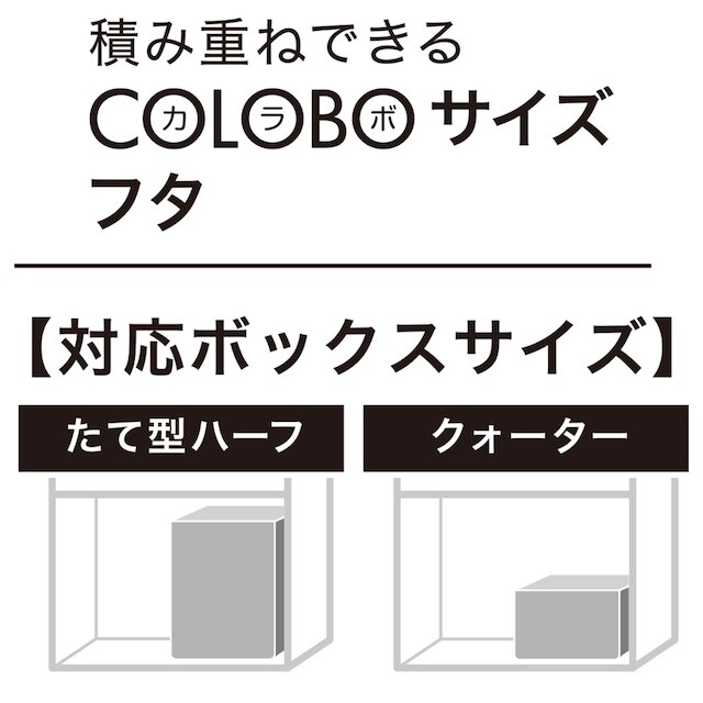 【TI01専用】積み重ねできるフタ たて型ハーフ・クォーター ホワイト [2]