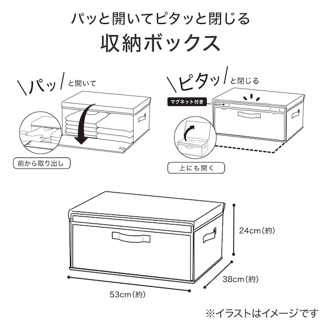 パッと開いてピタッと閉じる収納ボックス (パピタ EB2c01) [2]