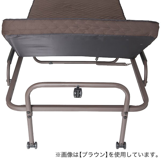 コンパクトショートシングル折りたたみベッド(幅98×奥行190cm WH) [4]