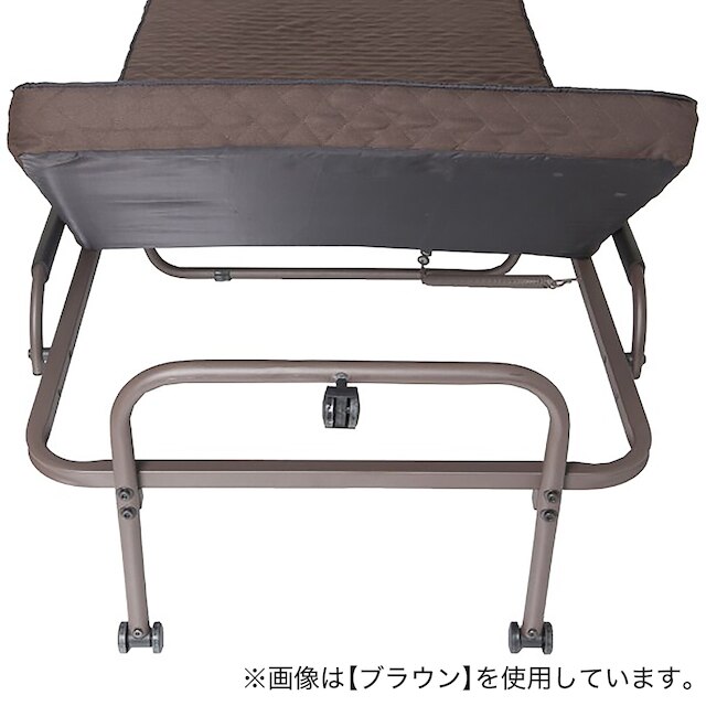 コンパクトセミショートシングル折りたたみベッド(幅84×奥行190cm WH) [5]