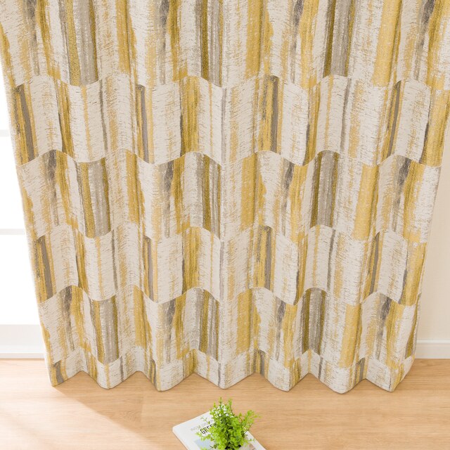 (1枚入り)裏地付き遮光1級･遮熱カーテン(PK142 YE 100X200X1) [3]