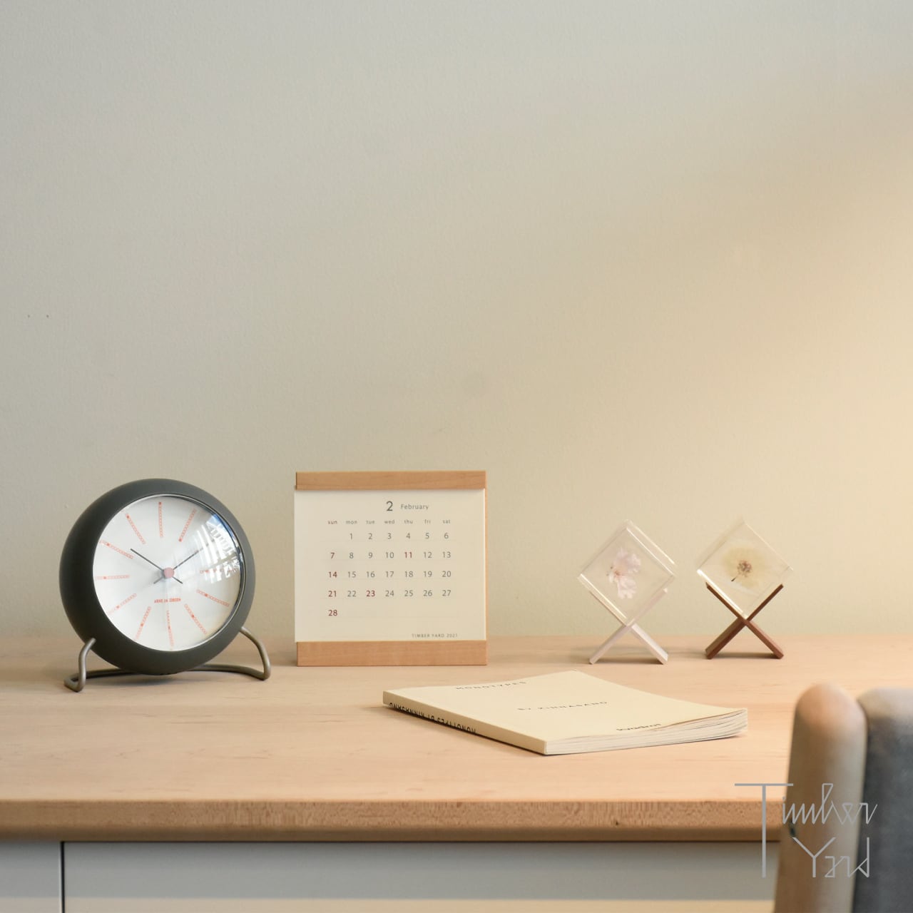 Table Clock｜Bankers［gray］ [4]