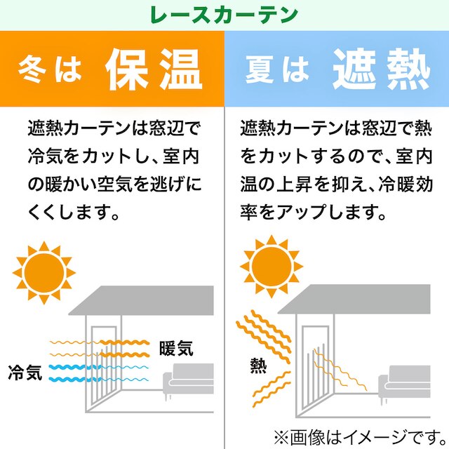 お好みサイズレースカーテン DH70(幅101-200/丈221-270cm) [3]