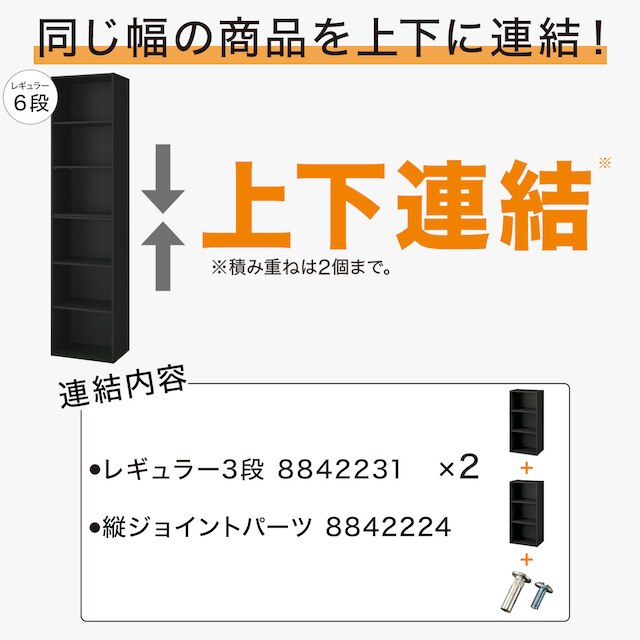 【ネット限定色】連結できるNカラボ レギュラー 6段(ブラック) [3]