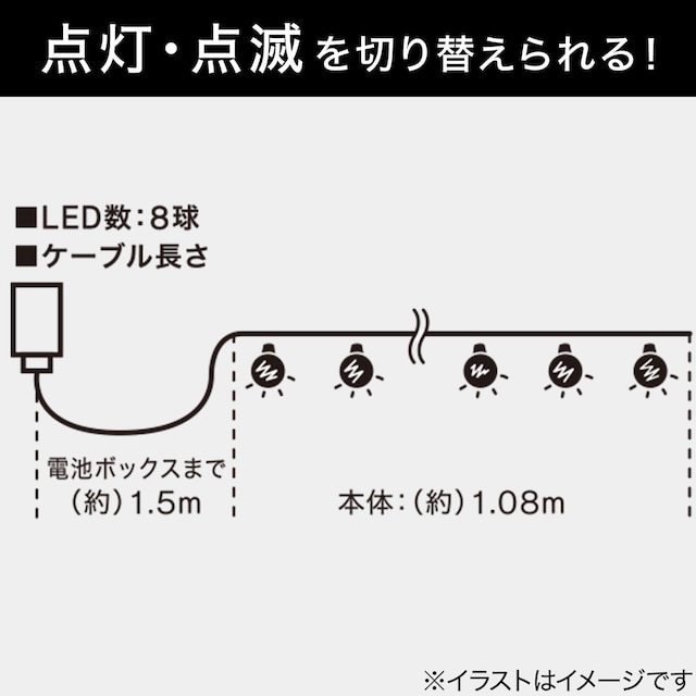 LEDガーランド(8球 ホワイトストリングn2TK) [2]