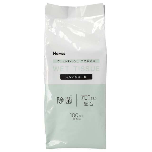 ノンアルコールウェットティッシュ ボトルタイプ 詰め替え用(100枚入) [2]