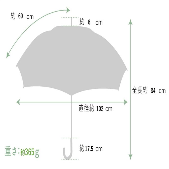 クロミ ジャンプ傘(60cm ブラック) [2]