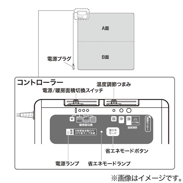 速暖機能付き ホットカーペット 3帖用(S NT) [4]