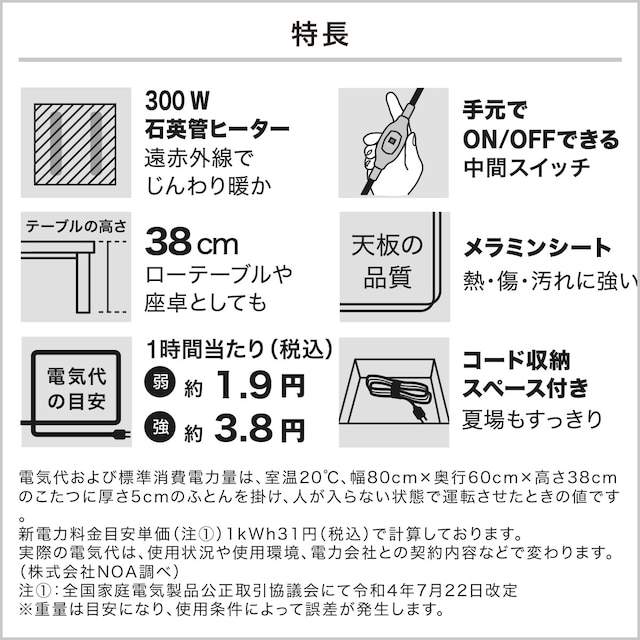 リバーシブルこたつ・掛けふとんセット(NR01 GY/BK+GM2403) [3]