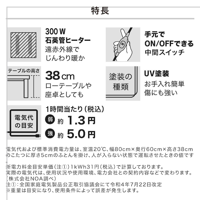 円形こたつ・こたつ掛けふとんセット(GC23N 70 NA+RB2411 MO) [3]