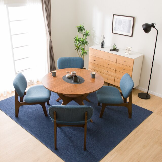 ダイニングテーブル5点セット(LDTリラックスワイド110円形WNMBR/1PチェアMBRTBL) [3]