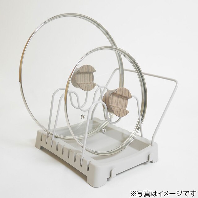 【デコホーム商品】鍋蓋フライパンスタンド(モカ TY04) [3]