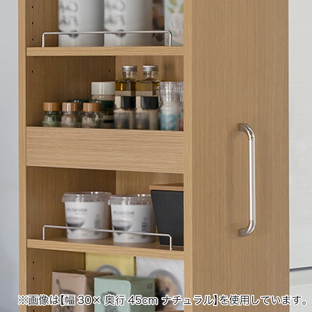 [棚9段] 頑丈すき間ワゴン (幅15×奥行55cm WH) [4]