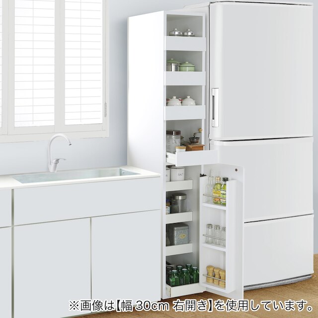 幅1cm単位で選べる 取り出しやすい隙間収納 (扉タイプ 左開き 幅23×奥行55cm) [2]