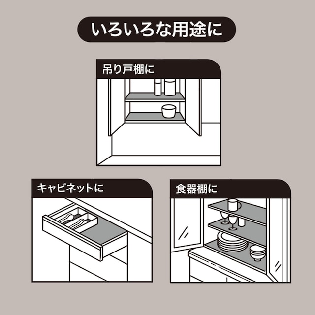 デコホーム商品】抗菌食器棚シート(WH) | Sizeee