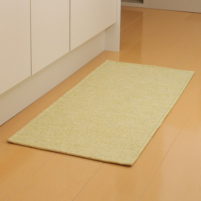 滑り止め付き洗える撥水キッチンマット(40×90cm イエロー） [3]