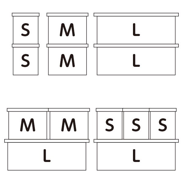 積み重ねが可能なファボーレヌーヴォBOX ホワイト(Sサイズ) [4]