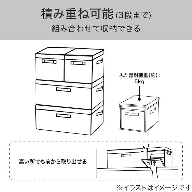 パッと開いてピタッと閉じる収納ボックス (パピタハーフ EB2c01) [3]