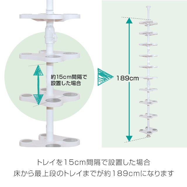 【簡単】ワンタッチ式 突っ張りシューズラック 10段 [2]