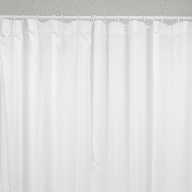 【簡単】ワンタッチ式 突っ張りカーテンポール 2ポールタイプ カーテン付き(ホワイト) [4]