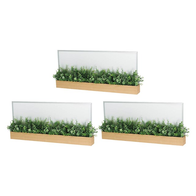 卓上グリーンポット 3台セット(GR4234 幅100cm パネル付き NA) [2]