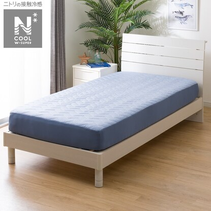 BOXパッド･ピローパッド NクールWSP寝具2点セット シングル ブルー(DBL S2403) [3]