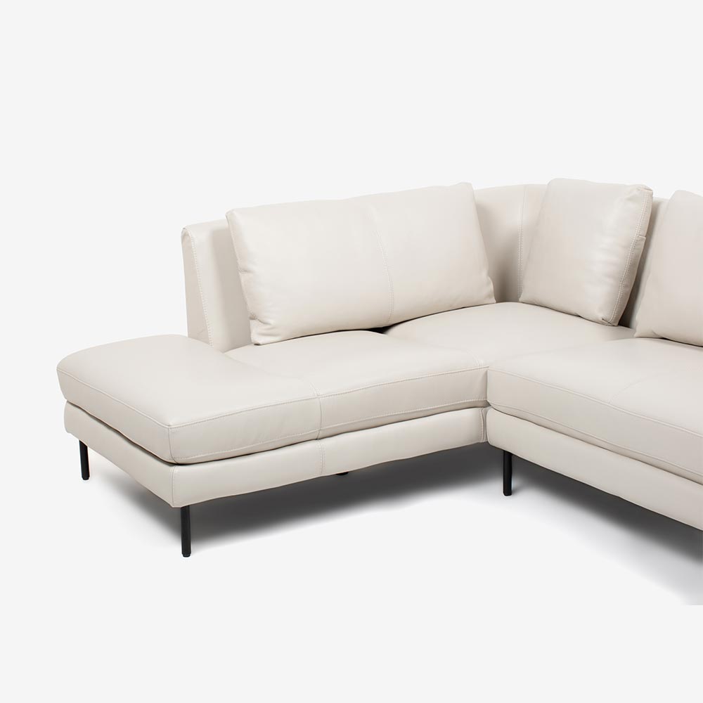 カウチソファ 2点セット「L/S 67（エルエス67）」カウチ背無し（向って右）+片肘カウチ（向って左） 革フロスト色 #J-156E [4]