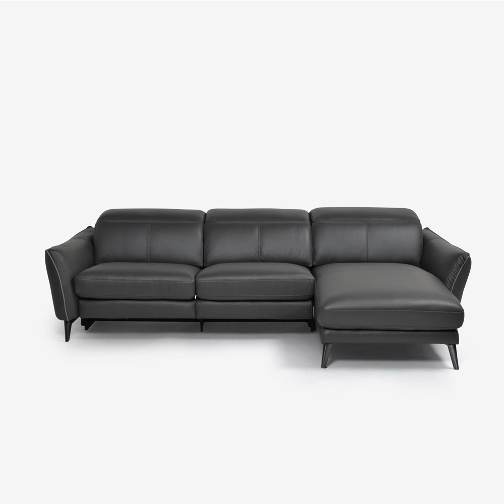 電動リクライニング カウチソファ 向かって右カウチ「L/S Motion 62（エルエスモーション62）」幅270cm 革シェールグレー色 #H-517E [2]