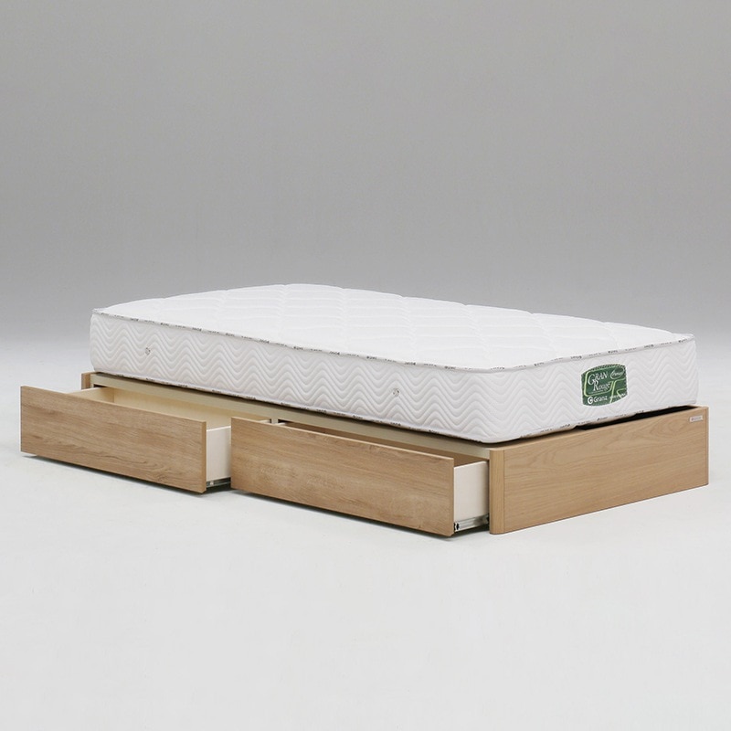 【セミダブル  (引出付き)】 Granz / WOLTE(ウォルテ)  引出し付き ヘッドレス セミダブルサイズ  [3]