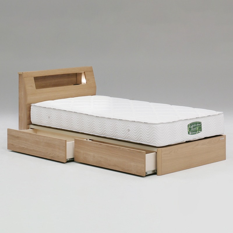 【ワイドダブル  (引出付き)】 Granz / WOLTE(ウォルテ)  引出し付き Lキャビ ワイドダブルサイズ  [3]