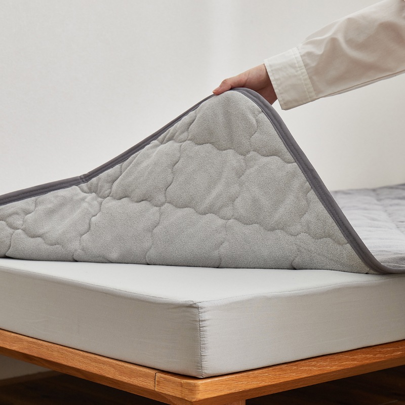 【セミダブル/2点セット】三つ折り ウレタンマットレス＆敷きパッドセット コットンパイル（防水タイプ）ピタっと密着【PITARA】ピターら [3]