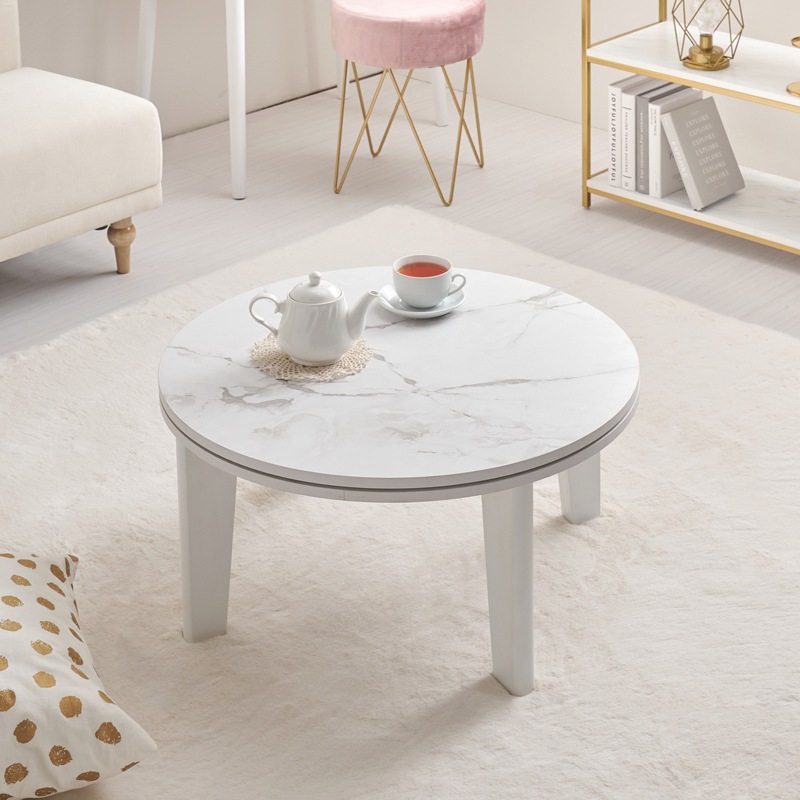 こたつテーブル コンパクト【Aina】アイナ 円形 直径68cm [5]