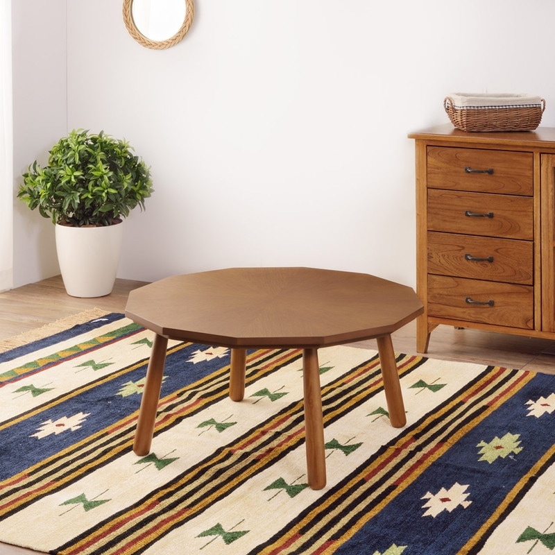 天然木 こたつテーブル 12角形 [3]